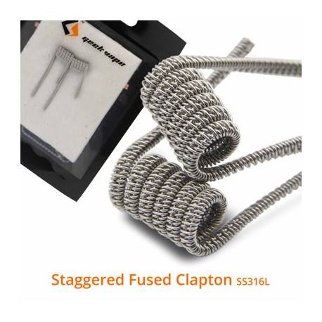 STAGGERED FUSED CLAPTON SS 316L - GEEK VAPE